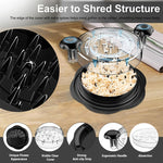 10 Inch Chicken Shredder Machine With Transparent Lid Anti-Slip Meat Shredder Tool(Round Cover Black)