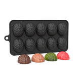 "Durable silicone mold with clear texture and flexible design, perfect for making chocolates, cakes, and candies. Easy to clean, resistant to heat and cold, and offers a comfortable touch."